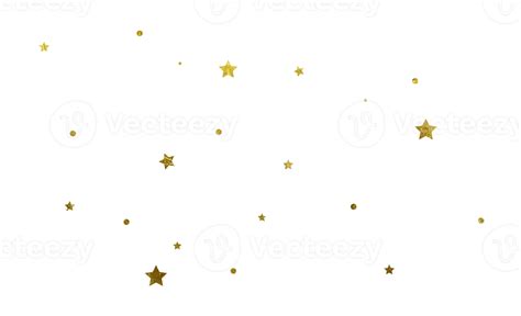 Gold Stars Scattering Cut Out 10986231 Png