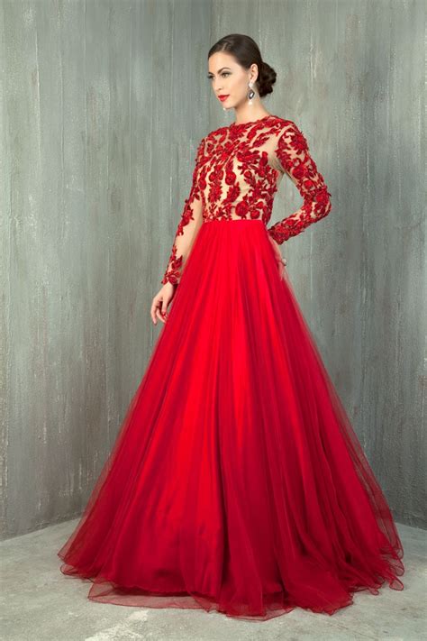 Wedding Indian Wedding Red Gown Dress Wedding