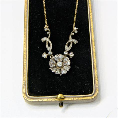 Victorian Diamond Flower Necklace Db Gems