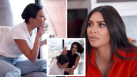 kim kardashian and kourtney punch on in explosive kuwtk promo who magazine