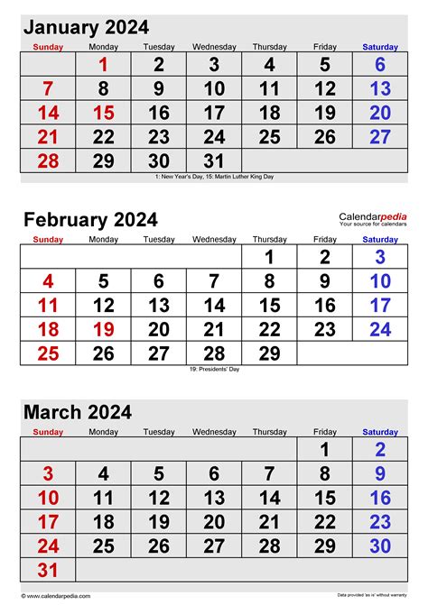 2024 Jan Feb March Calendar Printable Blank March 2024 Calendar