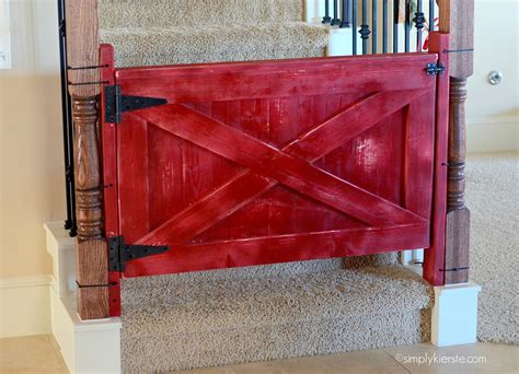 In a high traffic zone like a kitchen, i'd be a little careful. Barn Door Baby Gate | simplykierste.com