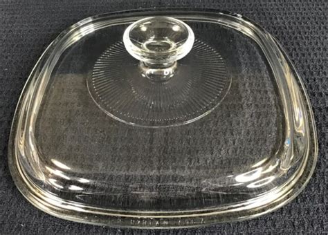 Pyrex P 7 C Clear Glass Square Replacement Lid 23 Ebay