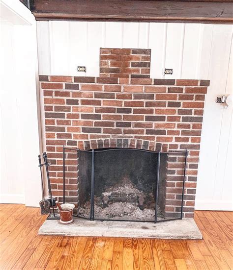 diy whitewashed brick fireplace step by step tutorial mainely katie white wash brick