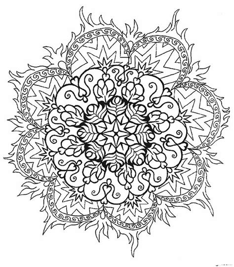 These mandalas coloring pages will help relax and calm your child's mind. Kids-n-fun.com | Coloring page Mandala Mandala