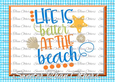 Beach Svg Life Is Better At The Beach Svg Summer Beach Pattern Dxf Silhouette Cameo Cut File