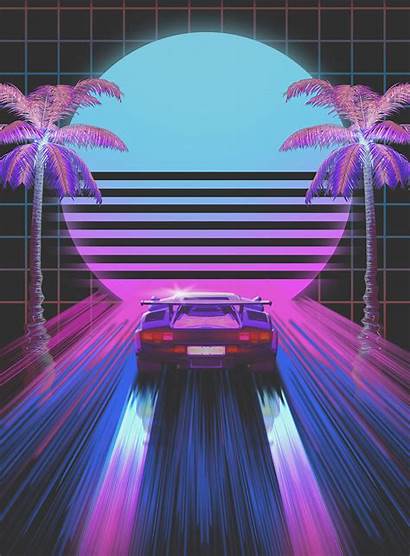 Retro 80s Neon Background