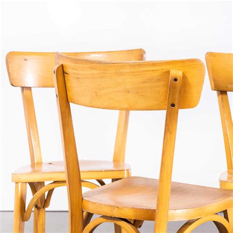 1950s French Baumann Blonde Beech Bentwood Dining Chairs Various Quantities A For Sale At 1stdibs