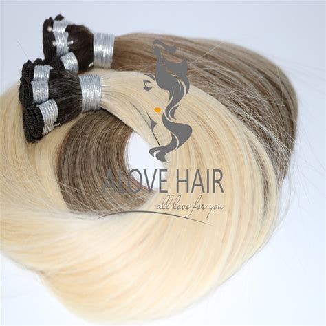 China Hand Sewn Weft Hair Extensions Factory Alove Hair