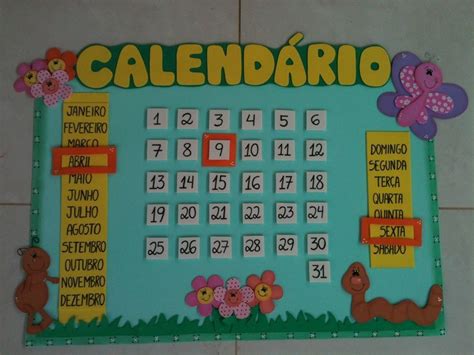 Calendário Preschool Classroom Classroom Calendar School Crafts