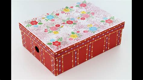 How To Make A Decoupage Box Painted Box Decoupage Cardboard Box