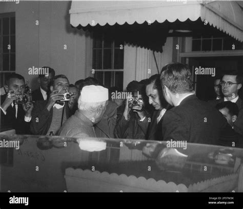 Prime Minister Jawaharlal Nehru Departs White House Following A Meeting