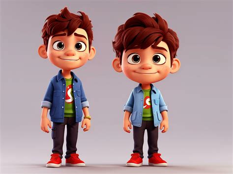 Cute Boy Cartoon Character 3d Model 27786684 Stock Photo At Vecteezy