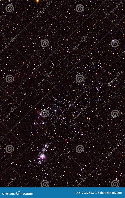 Orion Constellation As Seen From Northern Hemisphere In Winter Stock