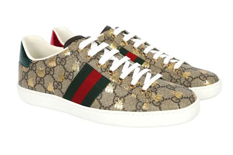 Lot 176 Gucci Bee Print New Ace Supreme Trainers