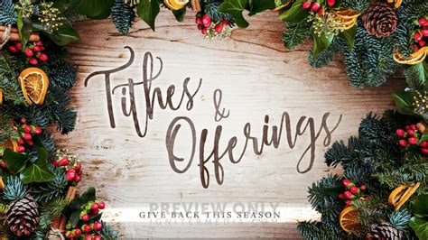 Christmas Wreath Tithes And Offerings Title Graphics Igniter Media