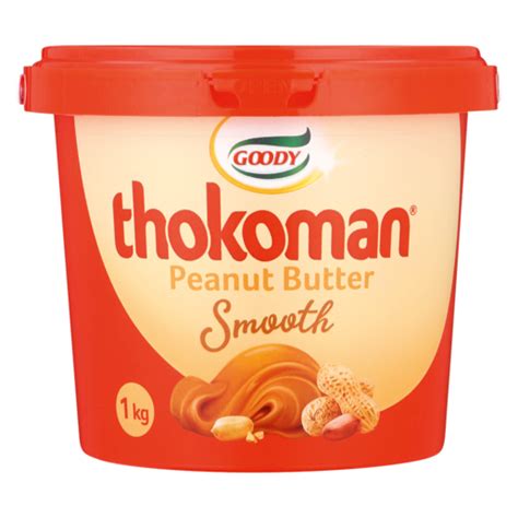 Goody Thokoman Smooth Peanut Butter Tub 1kg Peanut And Nut Butters Spreads Honey And Preserves