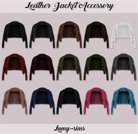 Lumysims Leather Jacket Accessory Sims 4 Sims Sims 4 Clothing