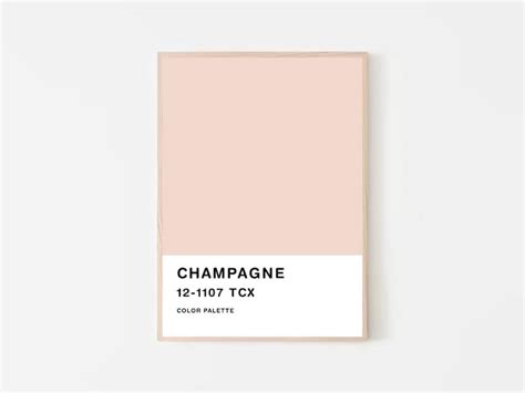 Champagne Color Printable Pantone Color Poster Color Print Etsy Singapore