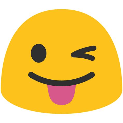 Winking Face With Tongue Emoji Outline Clipart Tongue Emoji Emoji