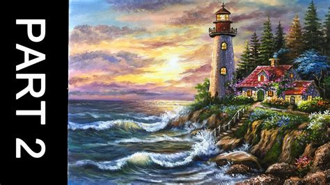Join millions of creators and explore your creativity. Paint a lovely Lighthouse in Acrylic - Part 2 - YouTube