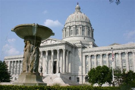 Missouri State Capitol Building Dominates The Skyline In Jefferson City