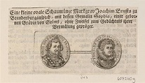 - [Medal of Joachim Ernst, Margrave of Brandenburg-Ansbach and Sophie ...
