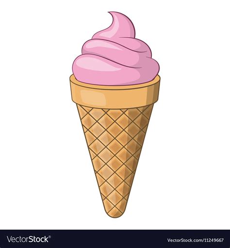 Pink Ice Cream Cone Icon Cartoon Style Clip Art My XXX Hot Girl