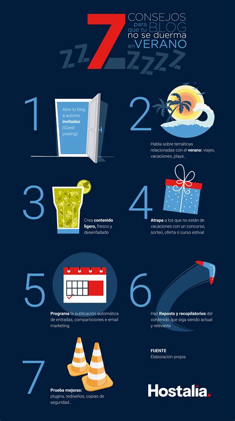 7 consejos para que tu Blog no duerma en verano #infografia # ...