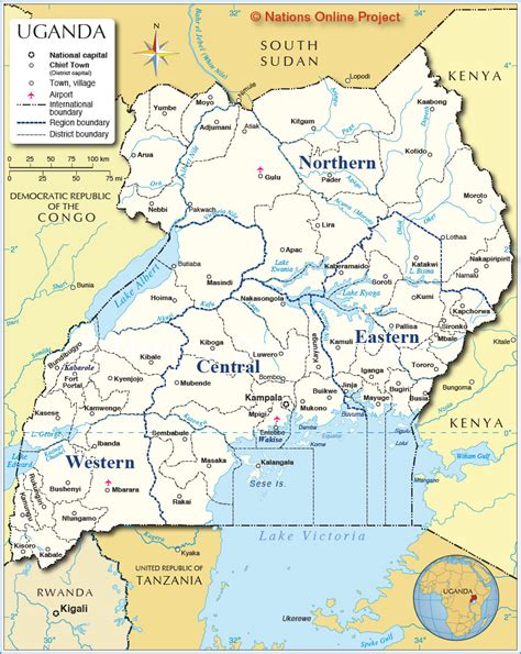 Uganda Political Map