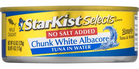 Starkist Selects Chunk White Albacore Tuna In Water No Salt Added 4