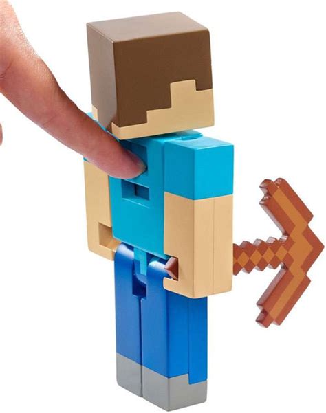 Minecraft Survival Mode Mining Steve 5 Action Figure Wood Pickaxe