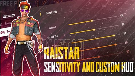 Looking for the best pubg mobile settings? Free Fire's Raistar: Sensitivity Settings, Custom HUD, And ...