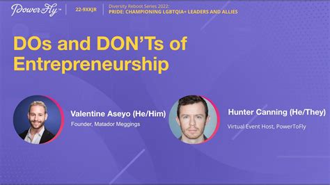 Day 1 DOs And DONTs Of Entrepreneurship YouTube