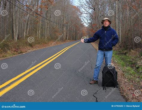 Hitchhiker Stock Photo Image Of Travel Traveler Route 4792602