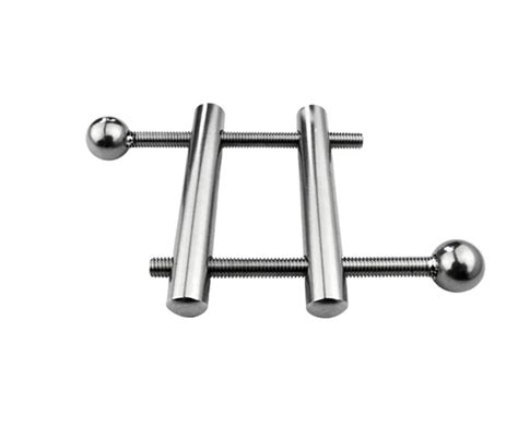 New Male Stainless Steel Scrotum Ball Stretchers Stimulate Testis Penis Clamp Chastity Belt