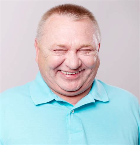 Senior Man Laugh Stock Image Image Of Closeup Overweight 31238023