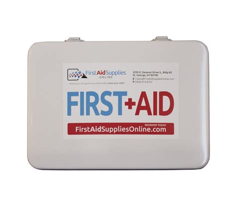 Sixteen Unit Steel First Aid Kit