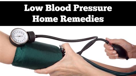 Natural Home Remedies To Cure Low Blood Pressure Youtube