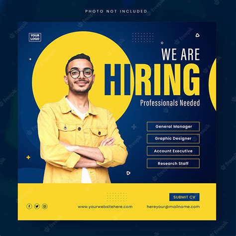 Premium Psd We Are Hiring Job Vacancy Social Media Post Or Web Banner Template