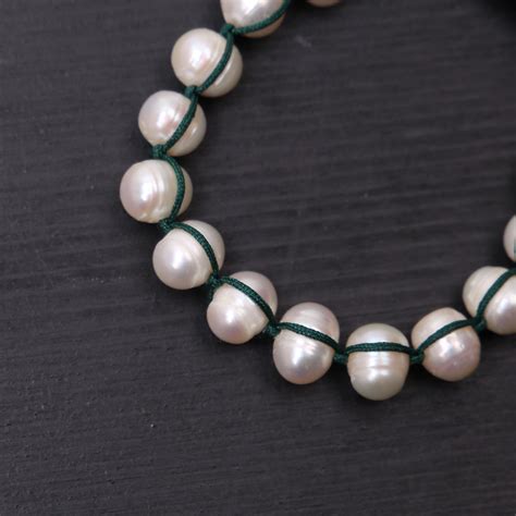 Natural Freshwater Pearls Bracelets Bangle Sur Wax Cord Etsy France