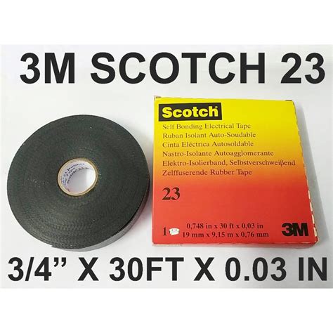 Original 3m Scotch 23 Self Bonding Electrical Tape 34 19mm X 30