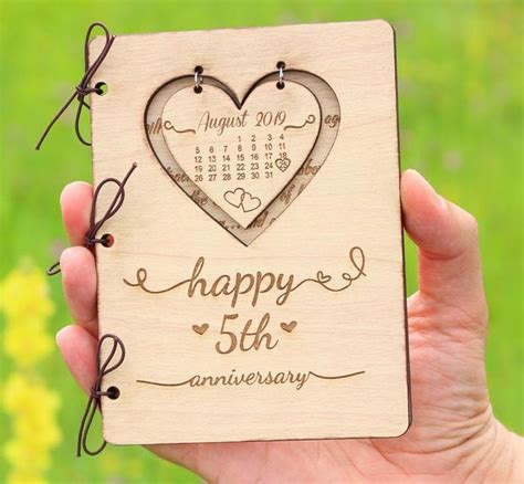 5th year wedding anniversary gifts for him don't have to be overly sugary as this idea shows, 11. Personalised 5th Anniversary Card,Anniversary Gift,Couples ...