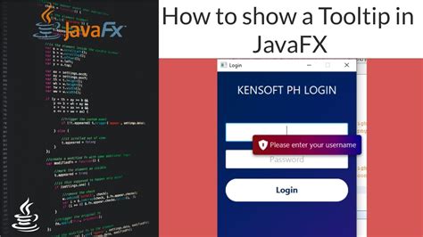 Javafx Tutorial How To Show A Tooltip In Javafx Youtube
