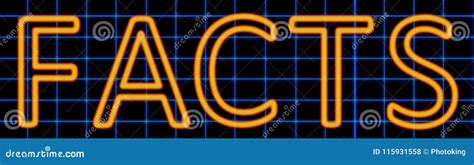 Facts Neon Sign Stock Illustration Illustration Of Concept 115931558