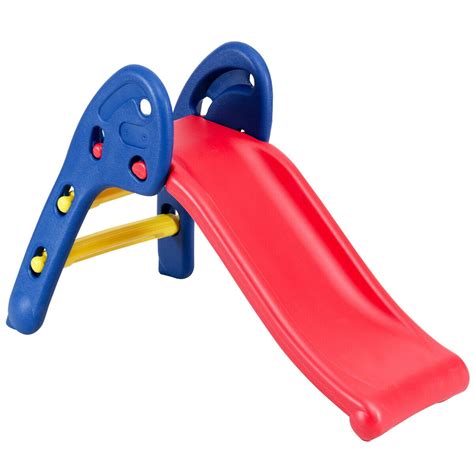 Gymax 2 Step Children Folding Slide Plastic Fun Toy Up Down For Kids
