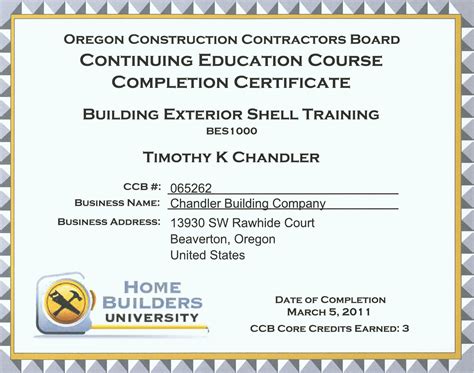 Continuing Education Certificate Template Within