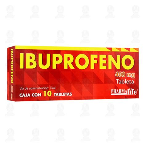 Ibuprofeno 400 Mg 10 Tabletas Pharmalife