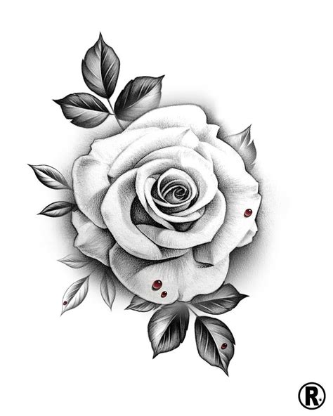 A Imagem Pode Conter Flor E Planta Realistic Rose Tattoo Rose
