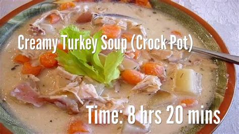 creamy turkey soup crock pot recipe youtube